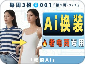 3步 Ai「图片换装」手把手视频教程（001 | Ai电商）-「畅谈Ai.com」